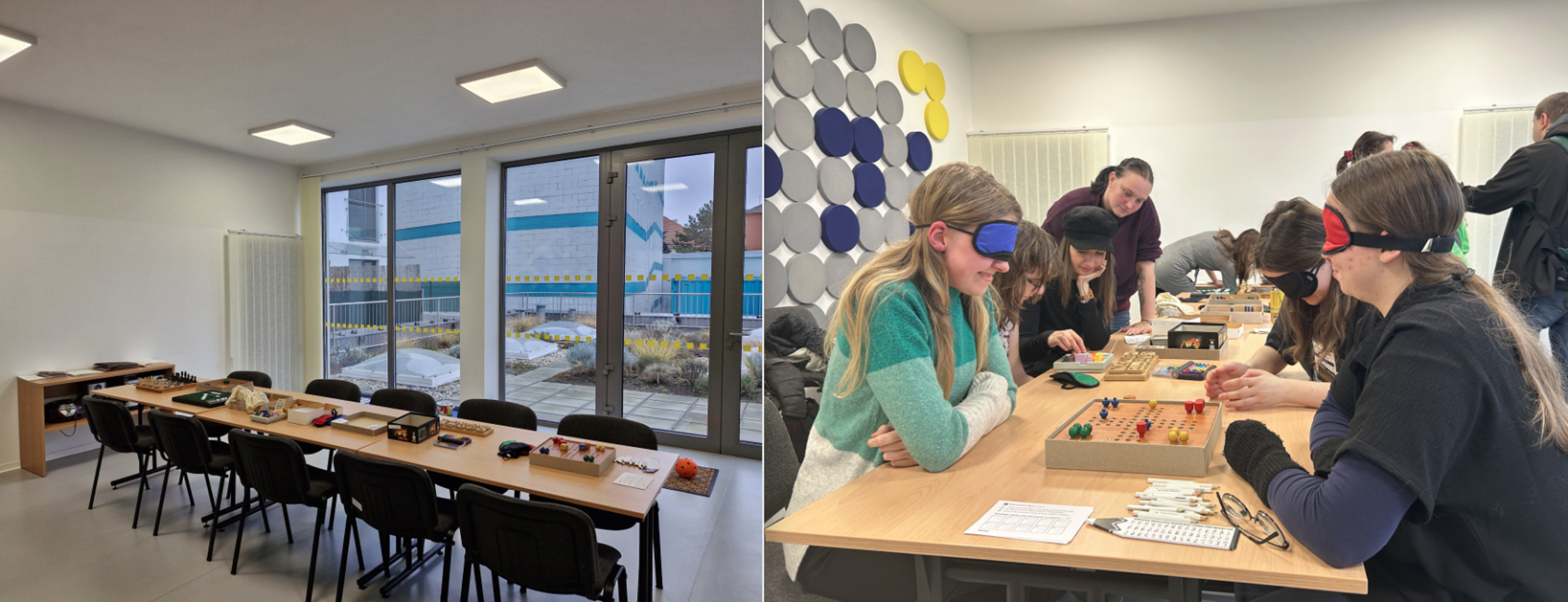 Den otevřených dveři 2025 hry pro nevidomé